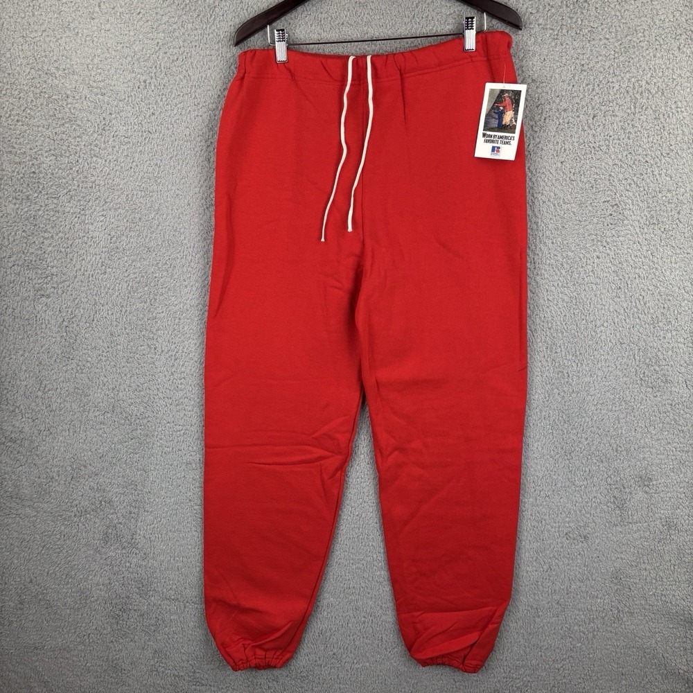Vintage Russell Athletic Sweatpants Mens Large‎ Red Deadstock NOS 80s Made USA
